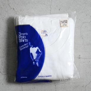 JCPenney WHITE PLAIN 3-PACK T-SHIRT1970'S/X-LARGE/DEADSTOCK 
