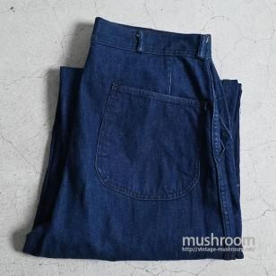 WW2 U.S.NAVY DUNGAREE DENIM TROUSERSMETAL BUTTON/DARK COLOR