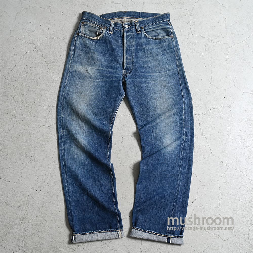 LEVI'S 501XX JEANS with LEATHER PATCH'47 MODEL/GOOD CONDITION