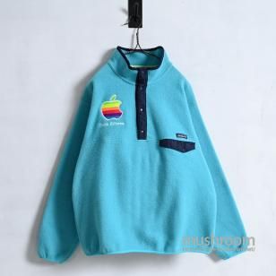 PATAGONIA SNAP-T FLEECE JACKET with APPLE LOGO'91/VERY GOOD CONDITION/LARGE