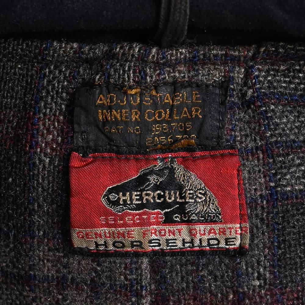 HERCULES HORSEHIDE LEATHER SPORTS JACKET(1930'S/GOOD HERCULES HORSEHIDE LEATHER SPORTS JACKET(1930'S/GOOD