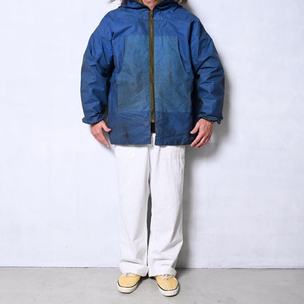 50s-60s US NAVY カタパルトスモック パーカ アメリカ軍 デッキ U.S.NAVY CATAPULT JACKET with STENCIL（Around 1950'S/SUPER