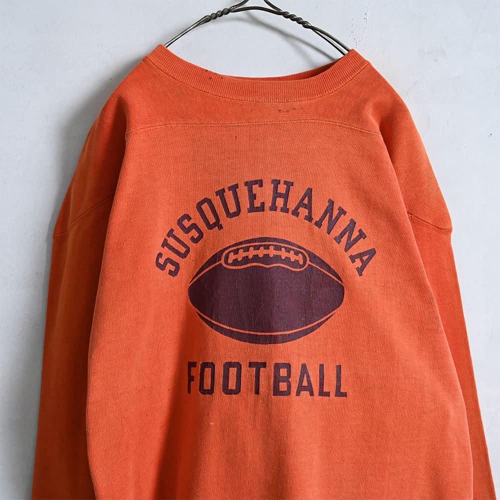 CHAMPION FOOTBALL T-SHIRT with ELBOW PATCH（1940'S/BIG SIZE