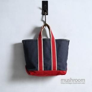 L.L.BEAN DELUXE TOTE1980'S/NVYRED/MEDIUM/GOOD CONDITION