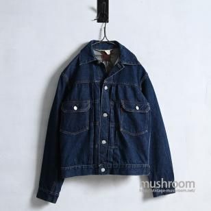 LEVI'S 507XX DENIM JACKET with LEATHER PATCHDARK COLOR/VERY GOOD CONDITION