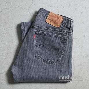 LEVI'S 501-0619 STRIPED BLACK JEANS'90/VERY GOOD CONDITION/W32L30