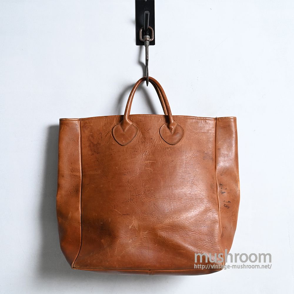 UNKNOWN LEATHER CARRYALL BAGAround 1960'S