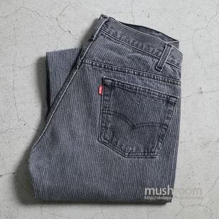 LEVI'S 501-0619 STRIPED BLACK JEANS'89/GOOD CONDITION/W31L30