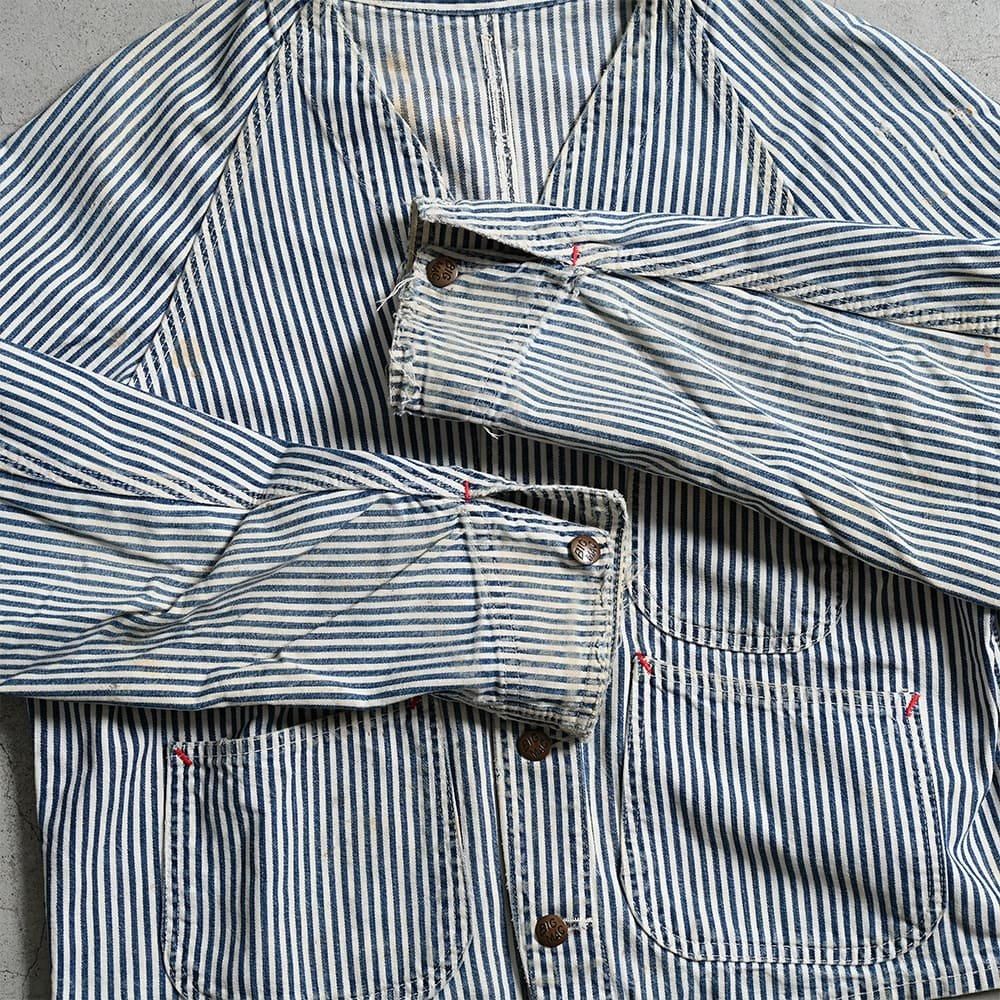 BIG MAC HICKORY STRIPED ENGINEER WORK JACKET（Around 1950'S