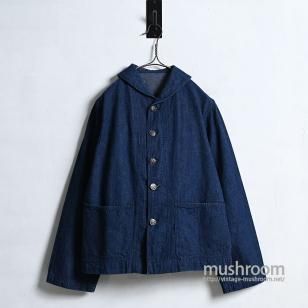 WW2 U.S.NAVY DANGAREE DENIM JACKET with METAL BUTTONSUPER DARK COLOR
