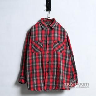 POLAR PLAID FLANNEL SHIRT1960'S/GOOD CONDITION/LARGE