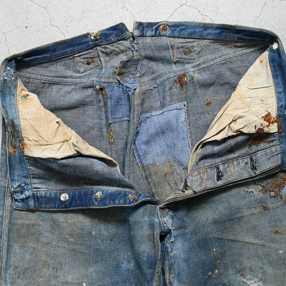 SWEET-ORR & CO DENIM WAIST-OVERALLS(Around 1900'S) - 古着 SWEET-ORR & CO DENIM WAIST-OVERALLS(Around 1900'S) - 古着