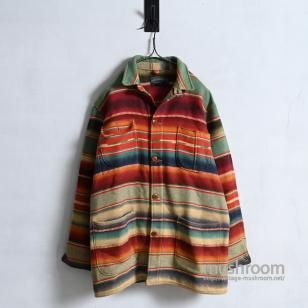 POLO COUNTRY NATIVE PATTERN BLANKET JACKET1980'S/GOOD CONDITION/LARGE