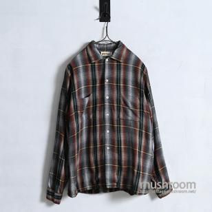 PURITAN SHADOW PLAID L/S RAYON SHIRTGOOD CONDITION/MEDIUM