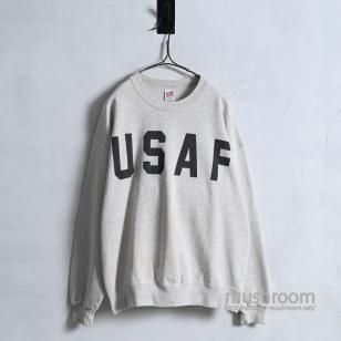 USAFA SWEAT SHIRT with THUNDER PRINT by SOFFE1990'S/GOOD CONDITION/LARGE
