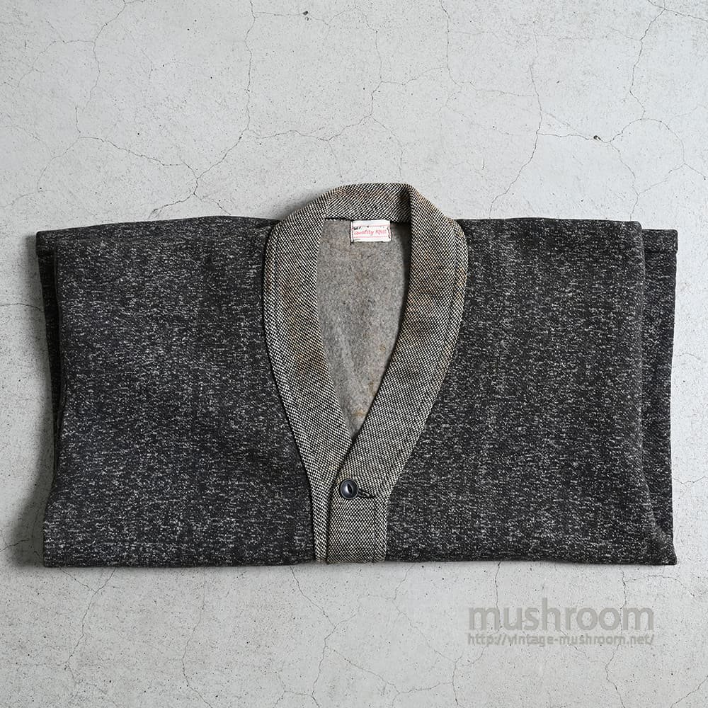 WALKER SALT&PEPPER SWEAT CARDIGANNON-WASHED/BIG SIZE