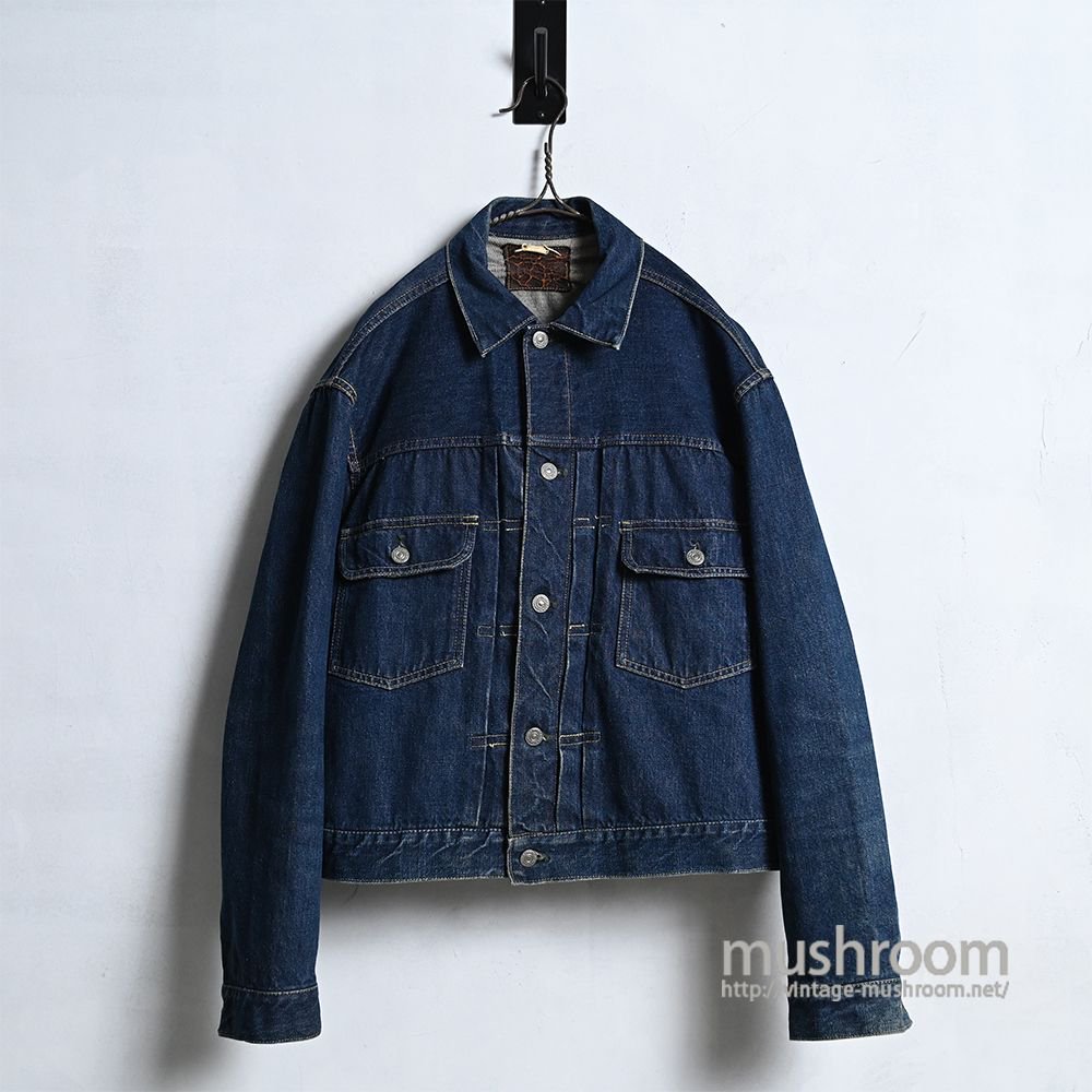 LEVI'S 507XX DENIM JACKET with LEATHER PATCH1950'S/SUPER BIG SIZE