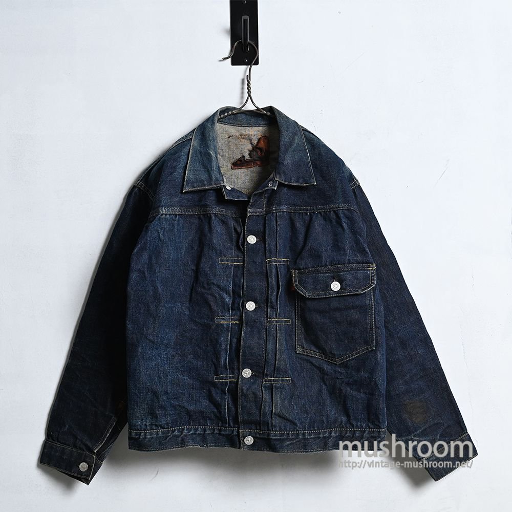 LEVI'S 506XX DENIM JACKET with LEATHER PATCH1940'S/DARK COLOR/GOOD SUNFADE