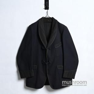 OLD BLACK SMOKING JACKET1910'S-20'S/DEADSTOCK