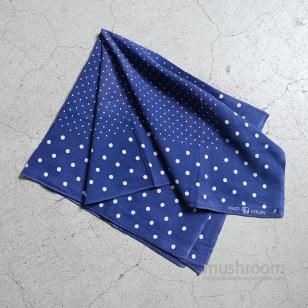 ELEPHANT BRAND POLKA DOT BANDANA1940'S/NAVY/GOOD CONDITION