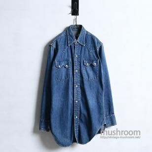 LEVI'S SHORTHORN DENIM WESTERN SHIRT1950'S/GOOD INDIGO & GOOD CONDITION