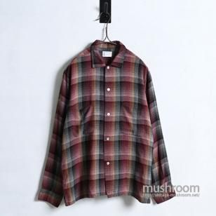 TOWNCRAFT SHADOW PLAID L/S RAYON SHIRTGOOD CONDITION/MEDIUM
