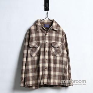 PENDLETON SHADOW PLAID L/S WOOL SHIRTGOOD CONDITION/X-LARGE