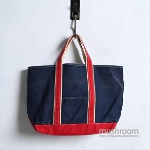 L.L.BEAN DELUXE TOTE1980'S/NAVYRED/LARGE/GOOD CONDITION