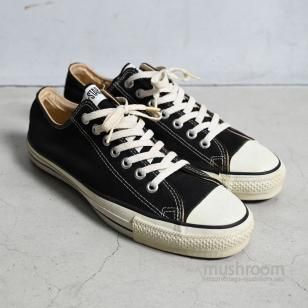 CONVERSE ALL-STAR Lo BLACK CANVAS SHOESEarly 1990'S/DEADSTOCK/SZ 9
