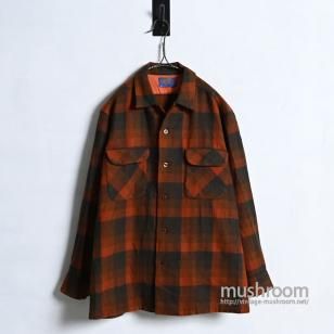 PENDLETON PLAID L/S WOOL SHIRT1960'S/GOOD CONDITION/MEDIUM