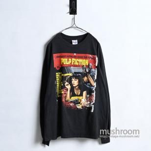 PULP FICITION MOVIE L/S T-SHIRT1990'S/GOOD CONDITION/X-LARGE