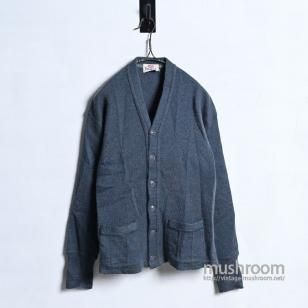 CAMPUS WORK CARDIGAN with ELBOW PATCH1950'S/GOOD CONDITION