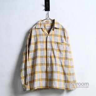 TOWNCRAFT PLAID L/S COTTON SHIRT1950'S/VERY GOOD CONDITION/MEDIUM