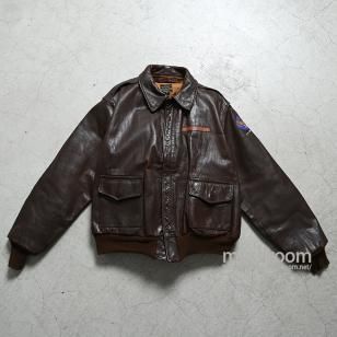 USAAF A-2 LEATHER FLIGHT JACKET MADE by AERO LEATHER'41/VERY GOOD CONDITION/SZ 44