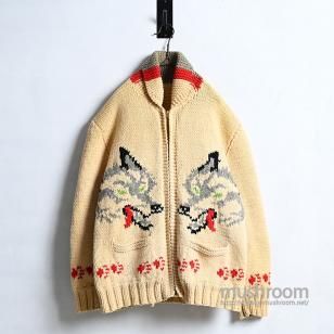 OLD ”WOLF PATTERN” COWICHAN JACKET（1950'S/UNUSUAL COLOR/GOOD CONDITION）