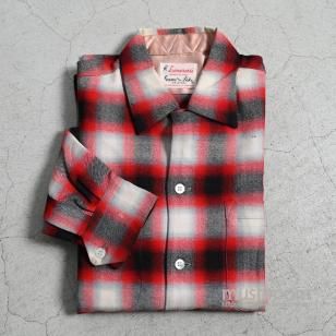 Game and Lake SHADOW PLAID WOOL SHIRT1960'S/DEADSTOCK/SMALL