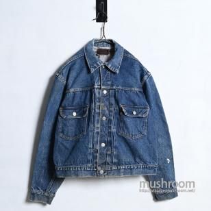 LEVI'S 507XX DENIM JACKET with LEATHER PATCH1950'S/BIG SIZE