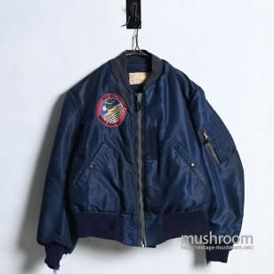 USAF B-15C MOD FLIGHT JACKET with SQUADRON PATCH1950'S/GOOD CONDITION