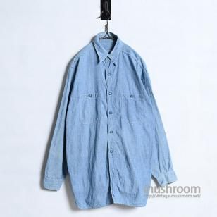U.S.NAVY CHAMBRAY SHIRT with STENCIL1940'S/GOOD CONDITION