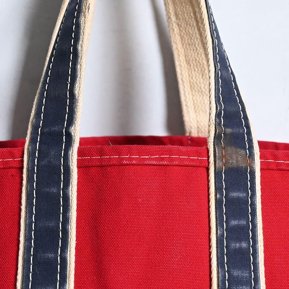 L.L.BEAN RED×NVY DELUXE TOTE（1980'S/LONG TYPE/GOOD CONDITION