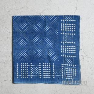 OLD INDIGO POLKA DOT PATTERN BANDANA1910'S〜