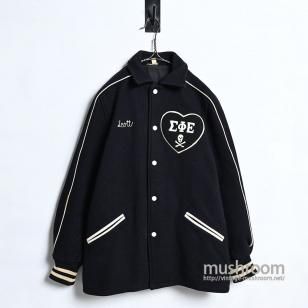 BUTWIN AWARD JACKET with SKULL PATCH1960'S/BLACK&WHITE/SZ 38