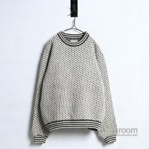 L.L.BEAN BIRD'S EYE SWEATER1980'S/VERY GOOD CONDITION/LARGE