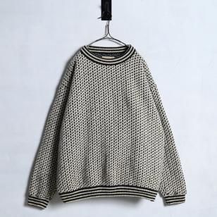 L.L.BEAN BIRD'S EYE SWEATER1980'S/ALMOST DEADSTOCK/LARGE