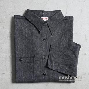 BIG MAC BLACK CHAMBRAY WORK SHIRT1950'S/DEADSTOCK 