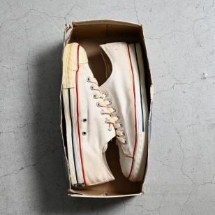 CONVERSE COACH WHITE CANVAS SHOES with BOX1970'S/DEADSTOCK/US 8 1/2