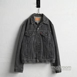 LEVI'S 70506-0259 BLACK DENIM JACKETSZ 44/GOOD CONDITION