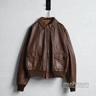USAAF A-2 LEATHER FLIGHT JACKET'43/by POUGHKEEPSIE LEATHER COAT CO.INC./SZ 42