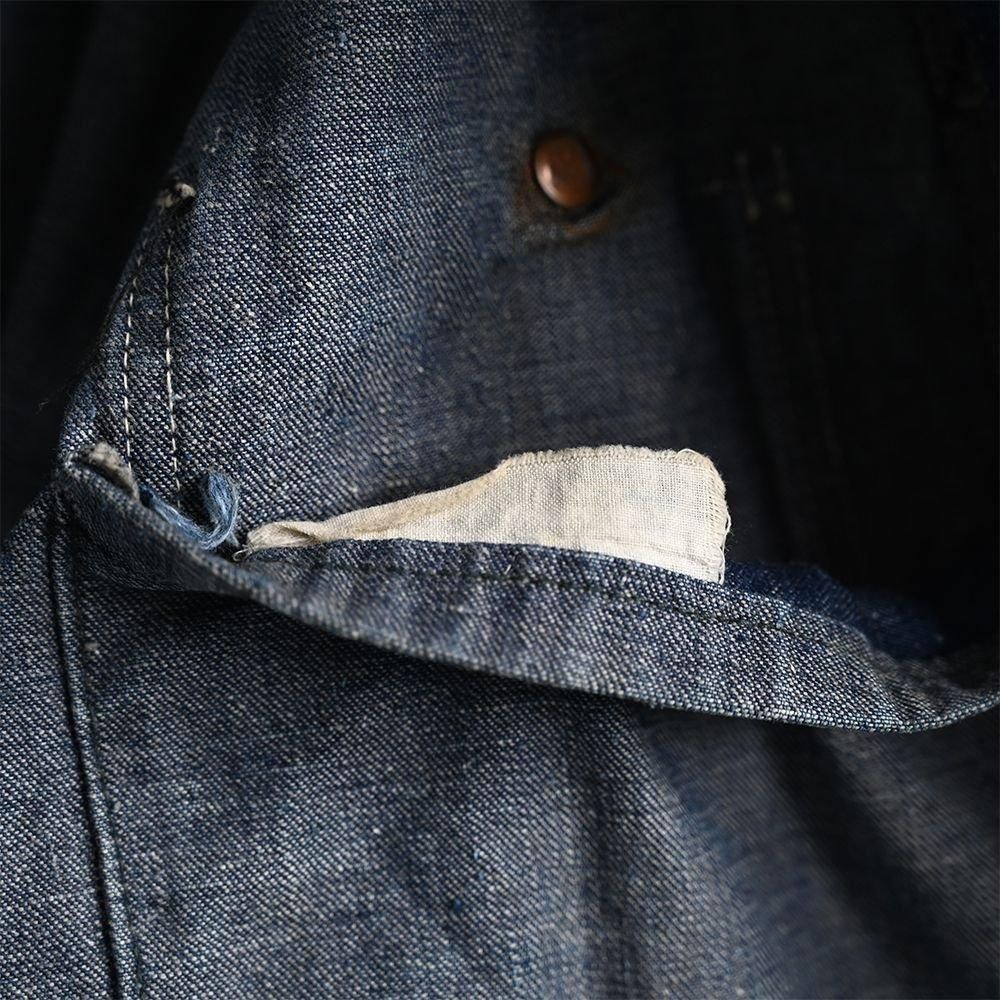 Lee 91-J DENIM COVERALL（1950'S/GOOD INDIGO/SZ 38） - 古着屋