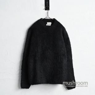 WOLF BROS BLACK SHAGGY WOOL SWEATER1950'S/MEDIUM/MINT CONDITION